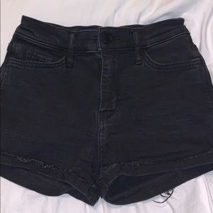 black denim hollister jean shorts